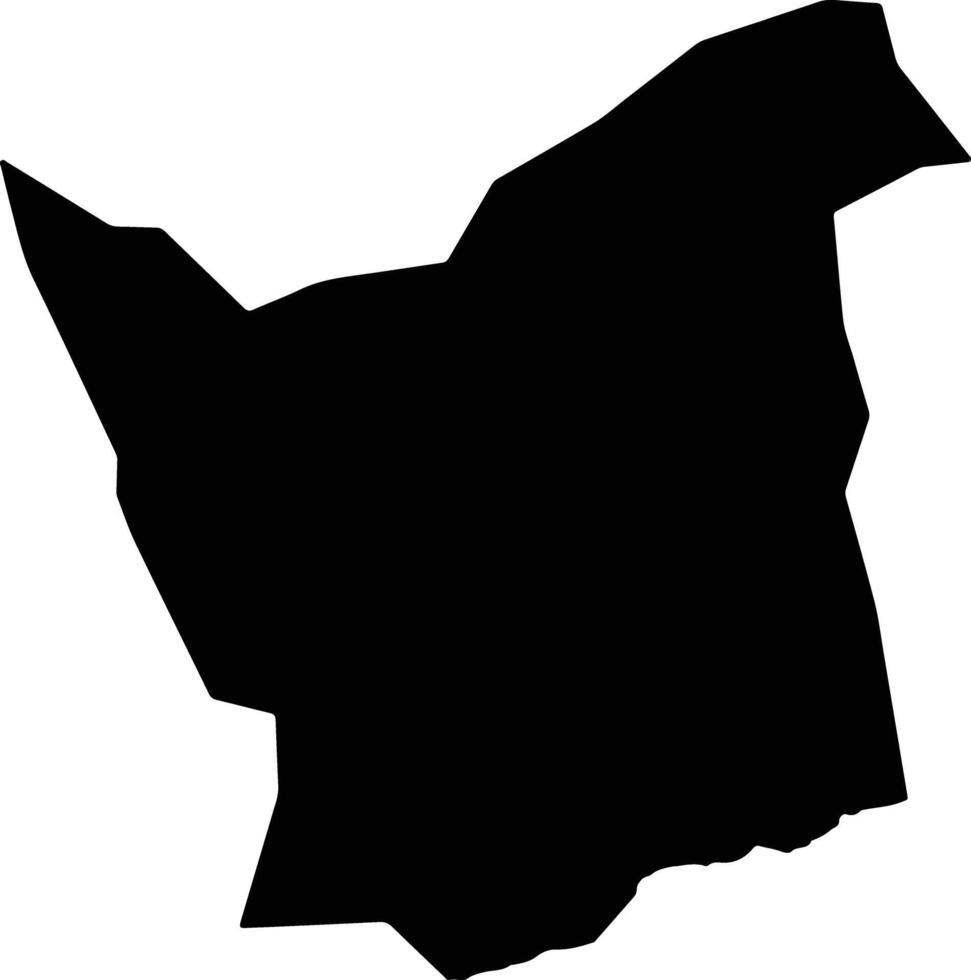 Monts de Lam Chad silhouette map vector