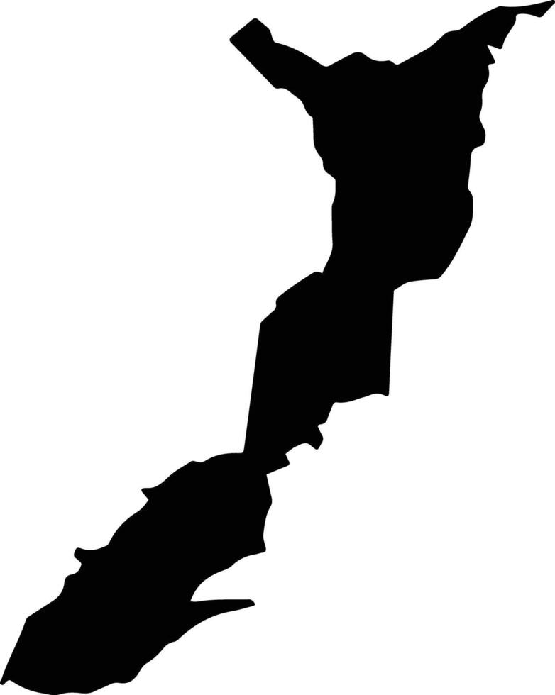 Moravia Costa Rica silhouette map vector