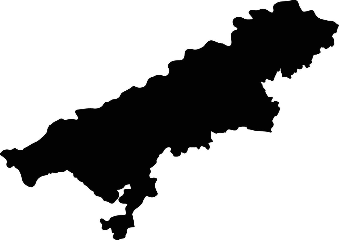 Morena India silhouette map vector