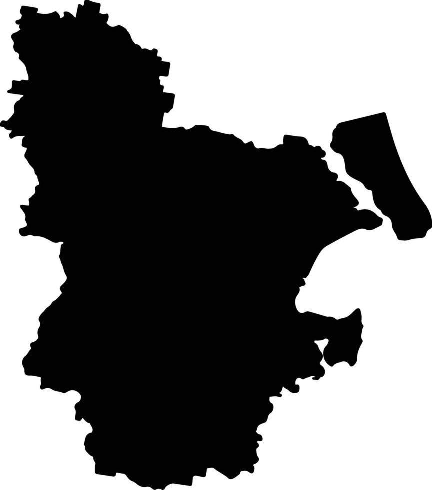 Moreton Bay Australia silhouette map vector