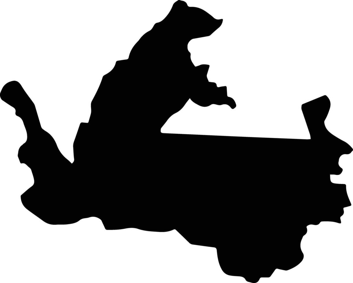 Morgans Pass Jamaica silhouette map vector
