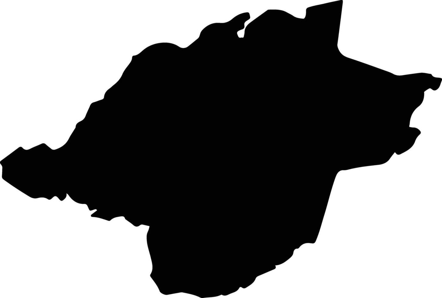 Morigaon India silhouette map vector