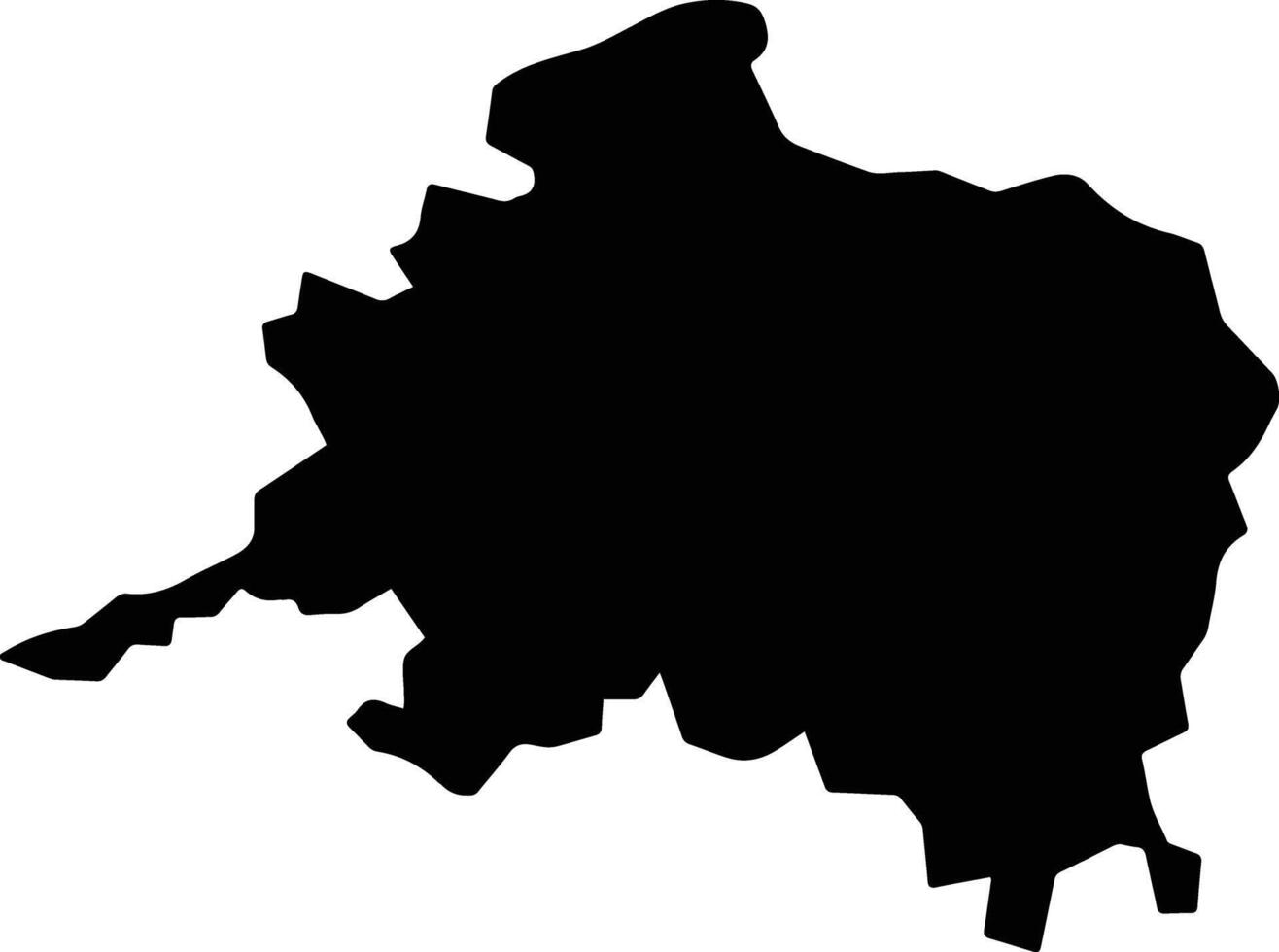 Morgans Forest Jamaica silhouette map vector