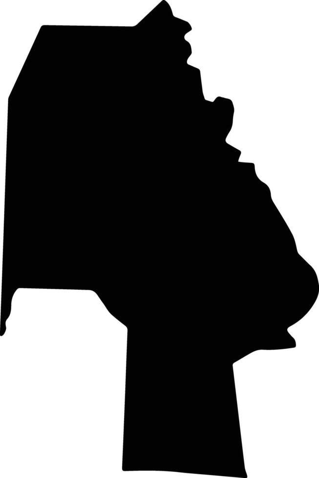 Morne Gomier Saint Lucia silhouette map vector