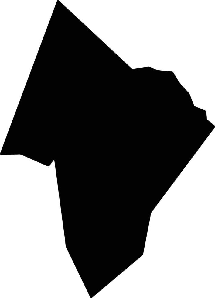 Morne Jacques Saint Lucia silhouette map vector