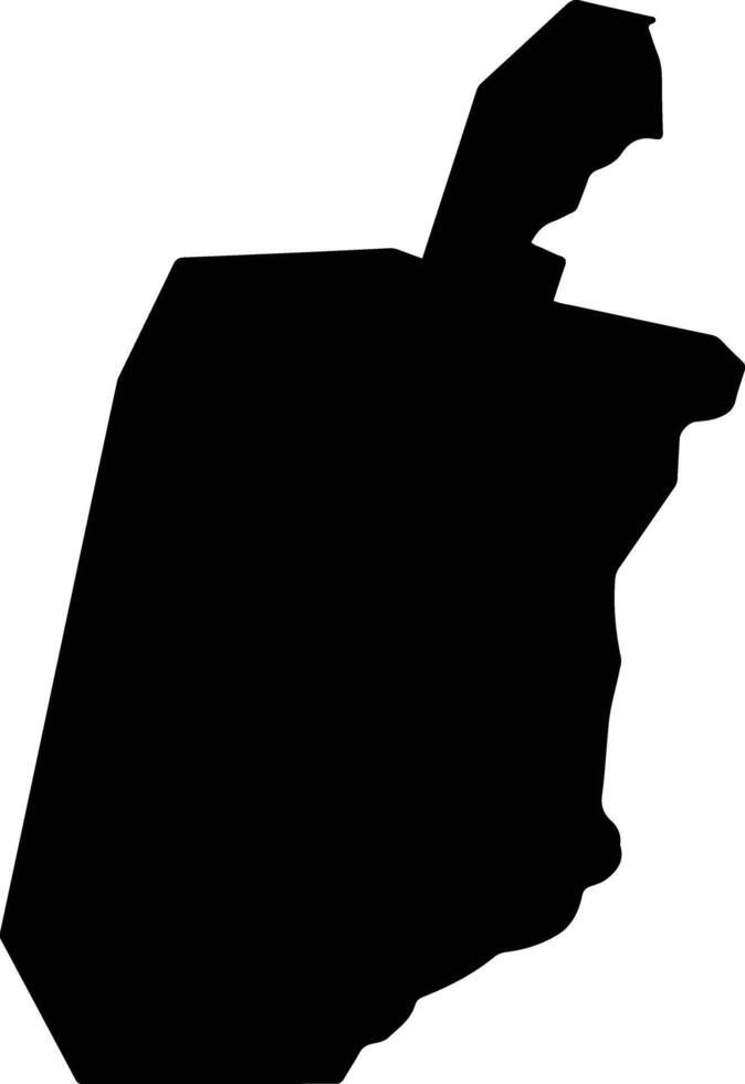 Morne Panache Saint Lucia silhouette map vector