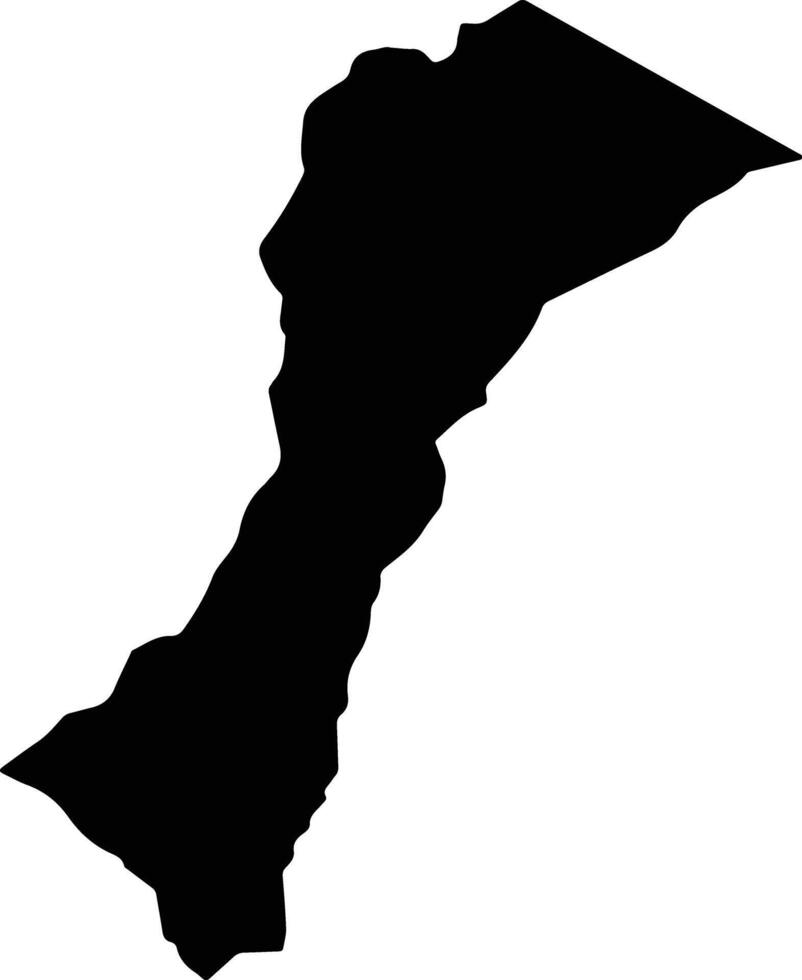 Morne Sion Saint Lucia silhouette map vector
