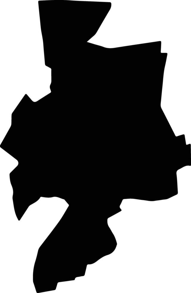 Morogoro Urban Tanzania silhouette map vector