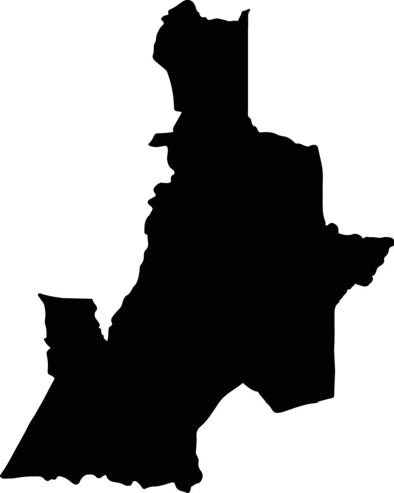 Morogoro Tanzania silhouette map vector