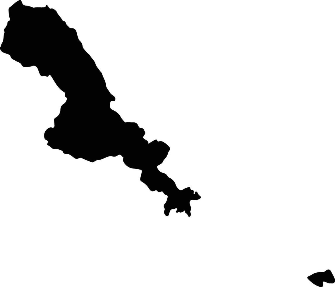 Morowali Indonesia silhouette map vector