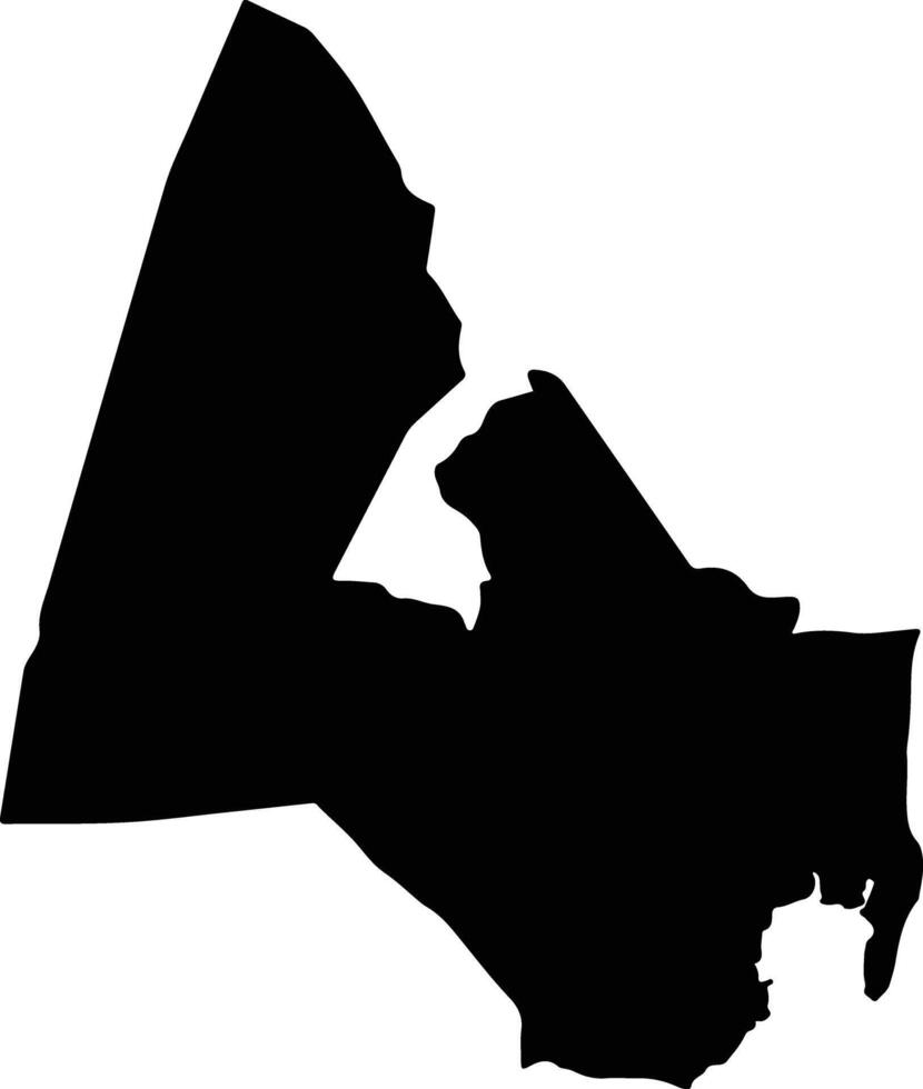 Morrumbene Mozambique silhouette map vector