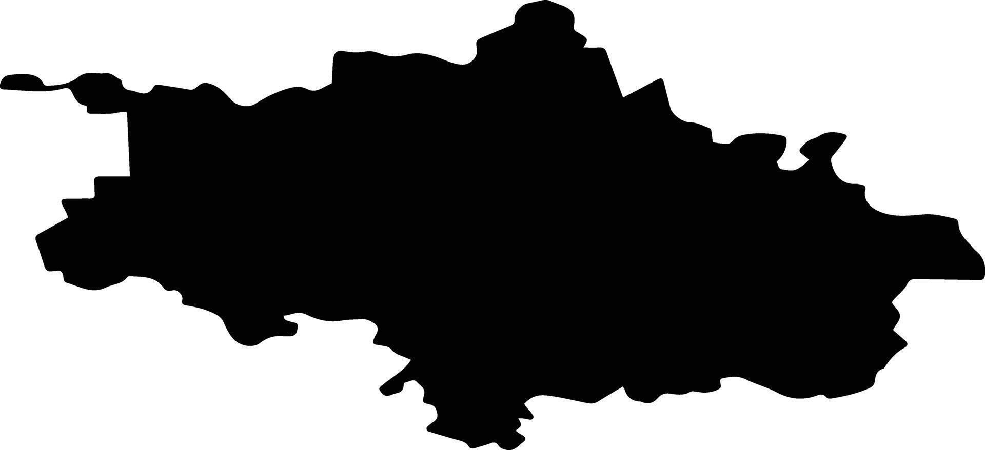 Mosalsky District Russia silhouette map vector