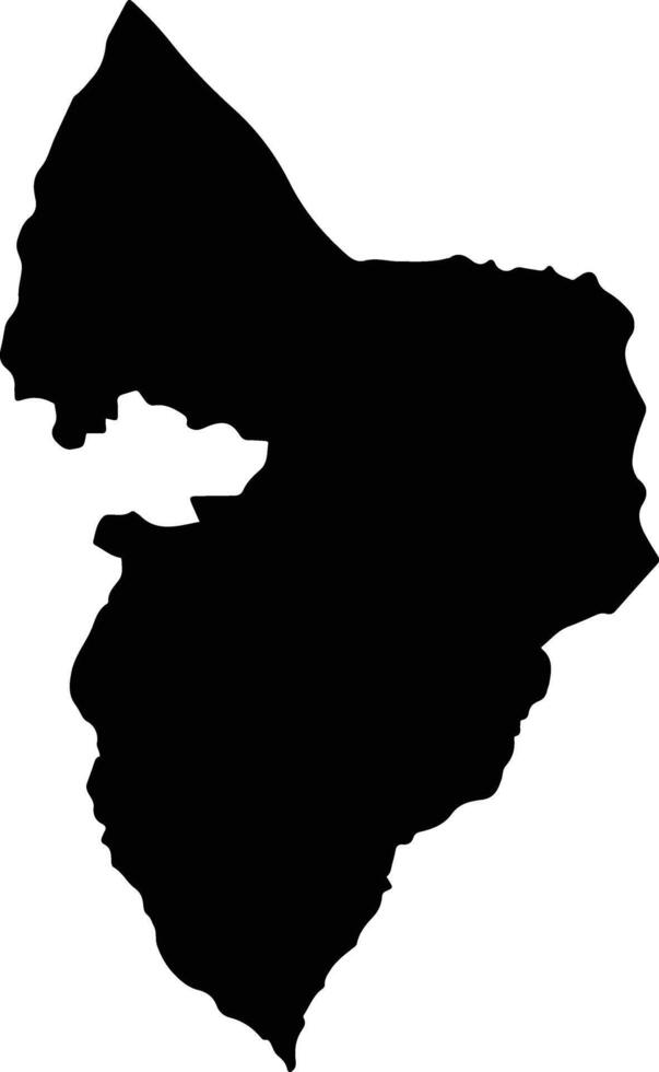 Moshi Tanzania silhouette map vector