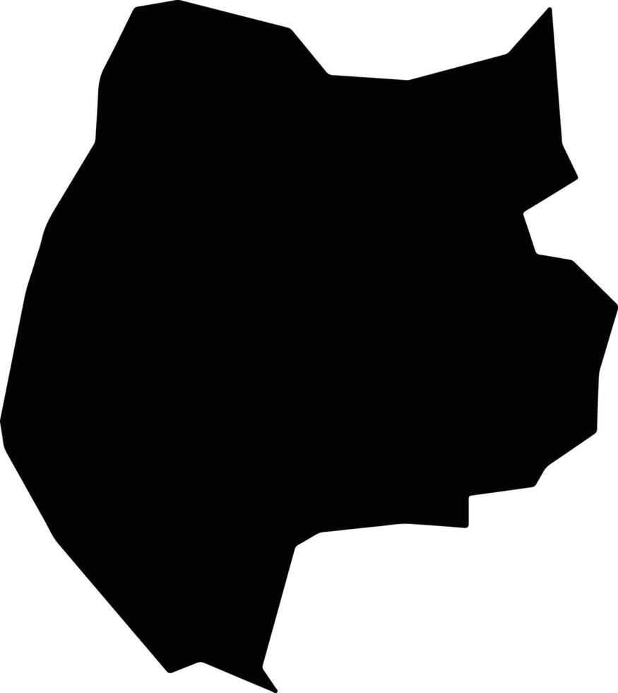 Mossendjo Congo silhouette map vector