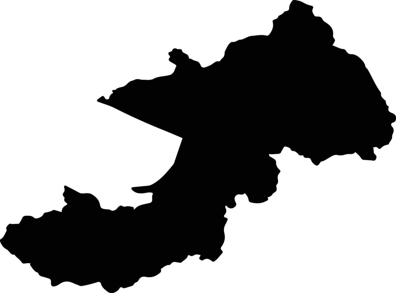 Municipality of Mitrovica XKX silhouette map vector