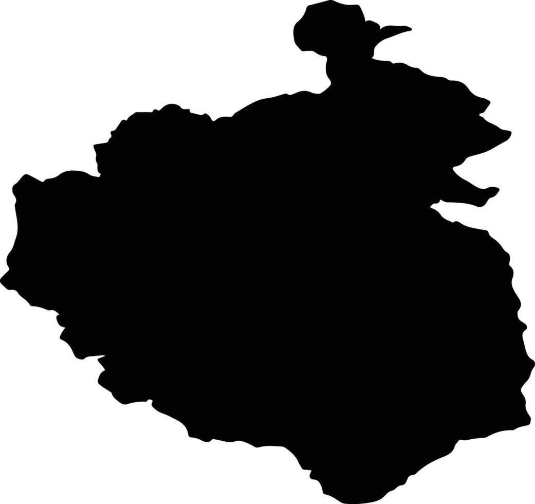 Municipality of Suhareka XKX silhouette map vector