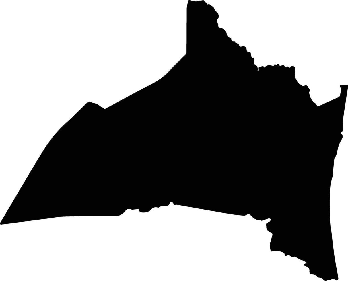 Municipio Prinzapolka Nicaragua silhouette map vector