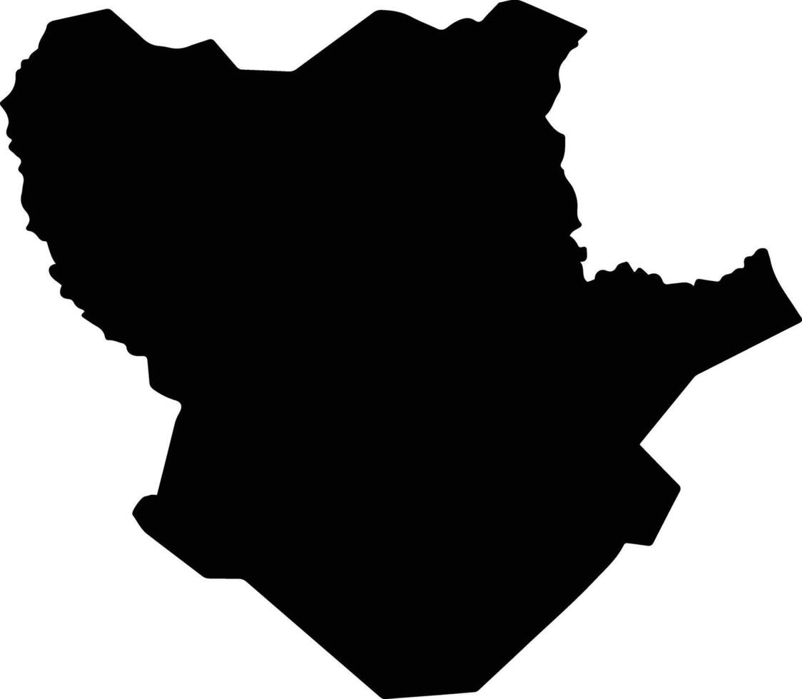 Municipio Teustepe Nicaragua silhouette map vector