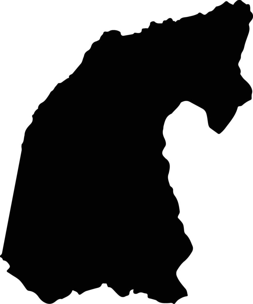 Muong Khuong Vietnam silhouette map vector