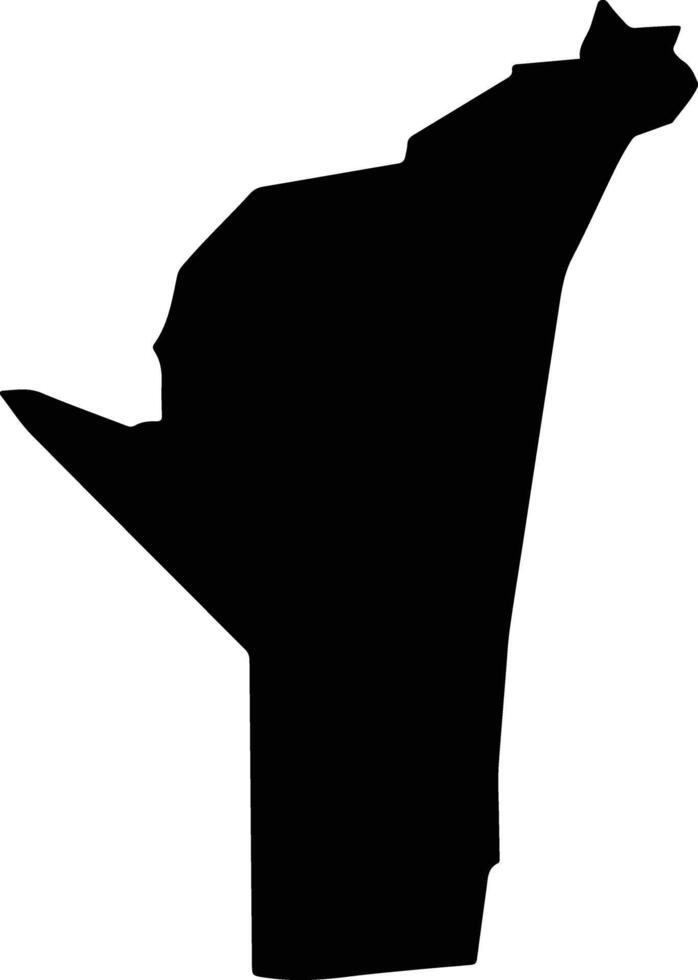 Murgap Turkmenistan silhouette map vector