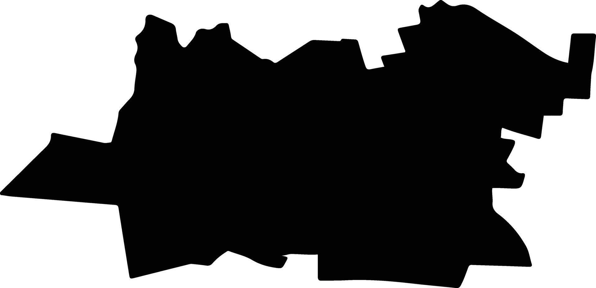 MURFATLAR Romania silhouette map vector