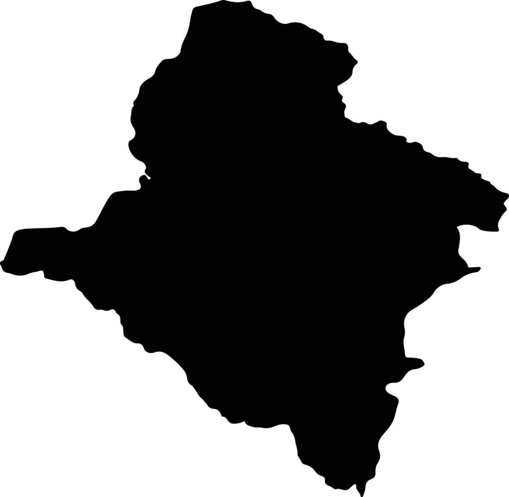 Murrupula Mozambique silhouette map vector
