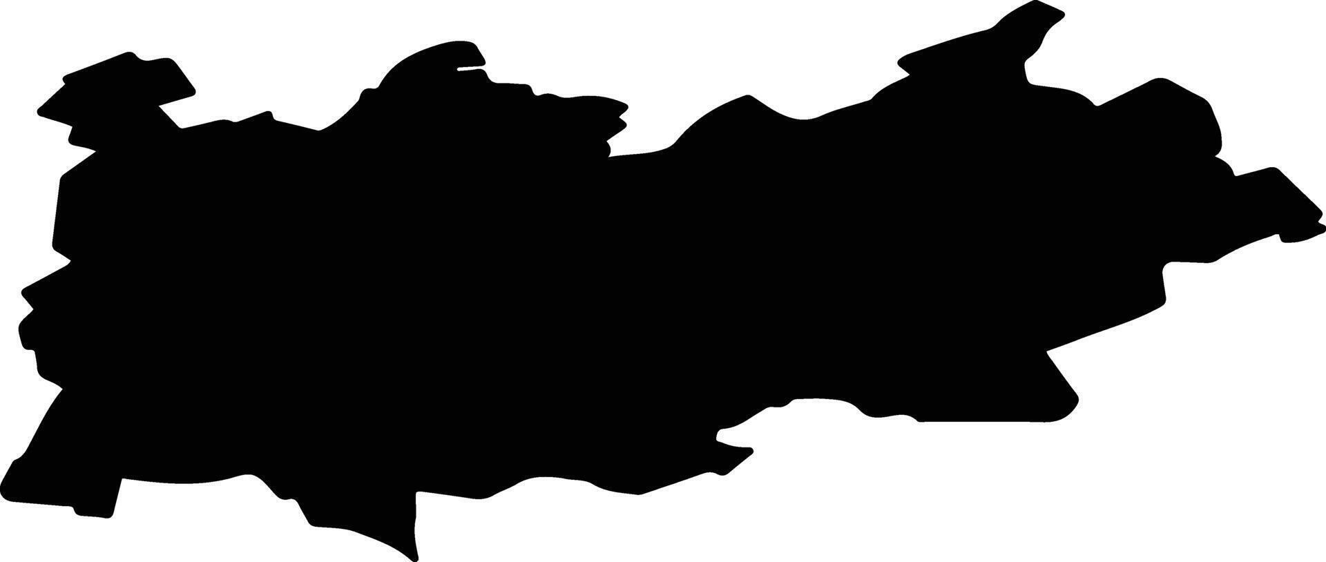 Muslyumovsky District Russia silhouette map vector