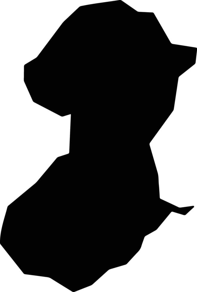 Mutaho Burundi silhouette map vector