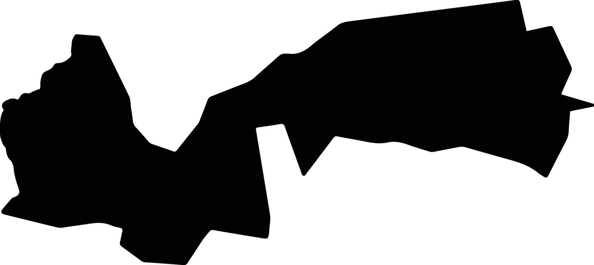 Mutimbuzi Burundi silhouette map vector