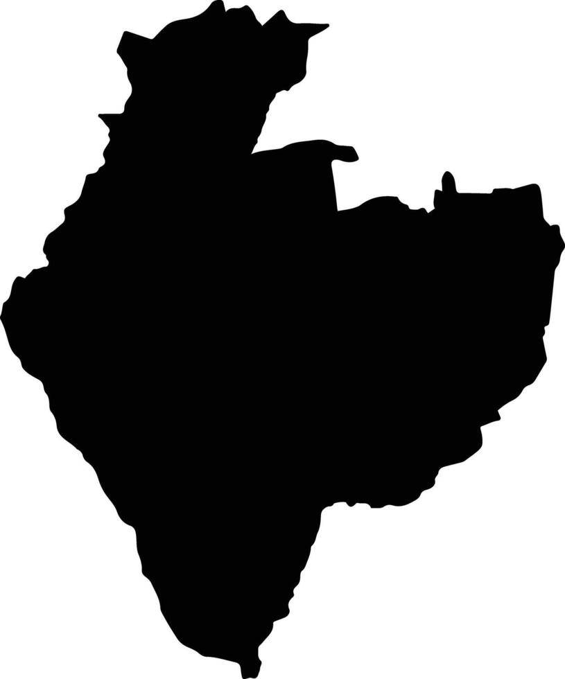 Mutare Zimbabwe silhouette map vector