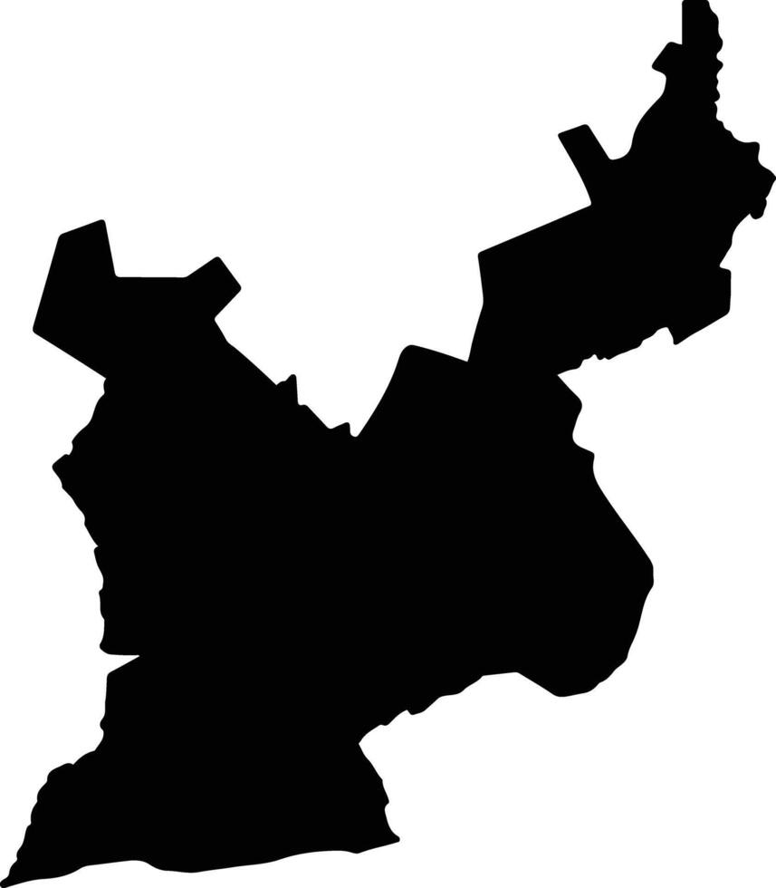 Mutasa Zimbabwe silhouette map vector