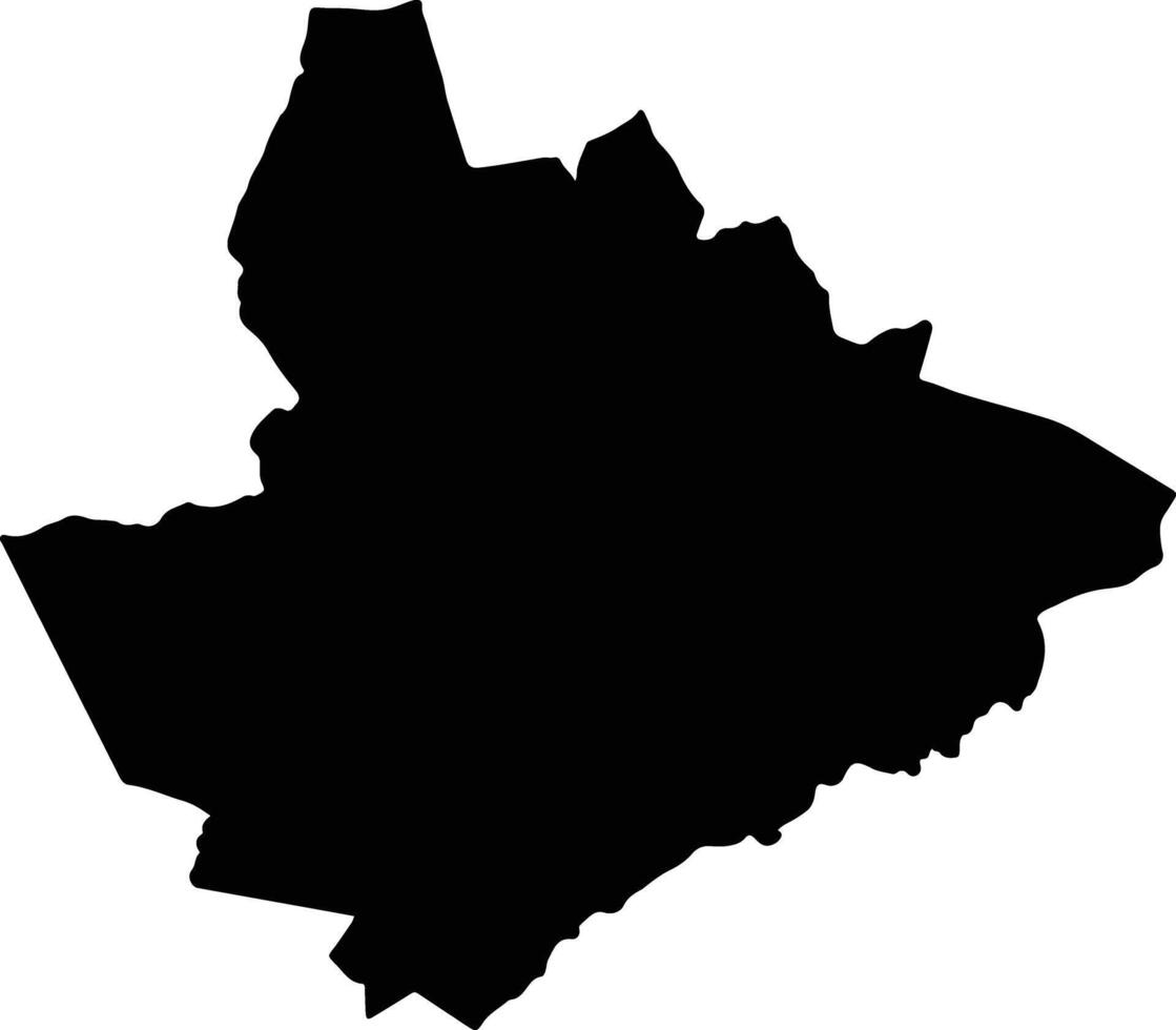 Mutoko Zimbabwe silhouette map vector