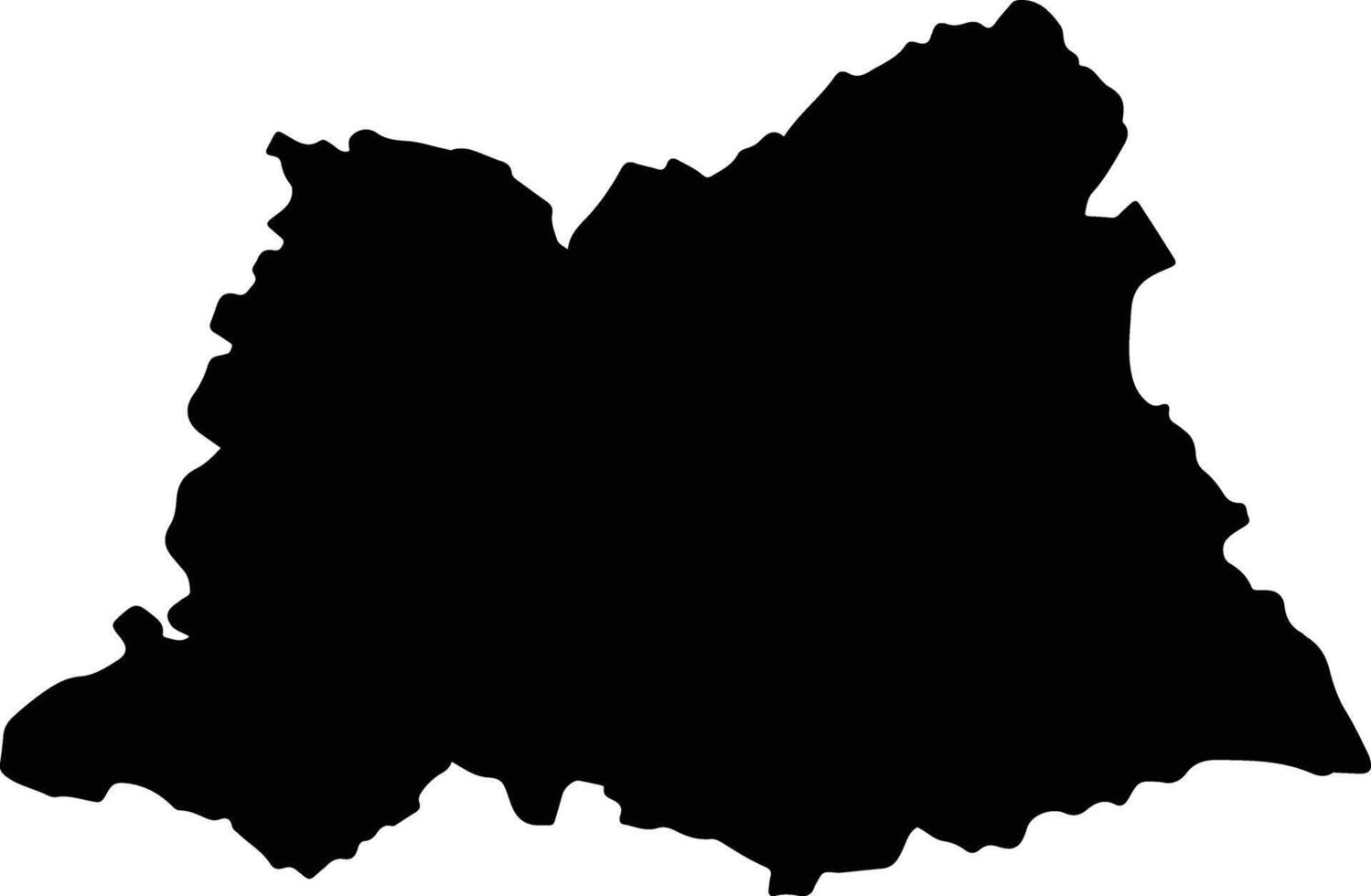 Muzaffarnagar India silhouette map vector