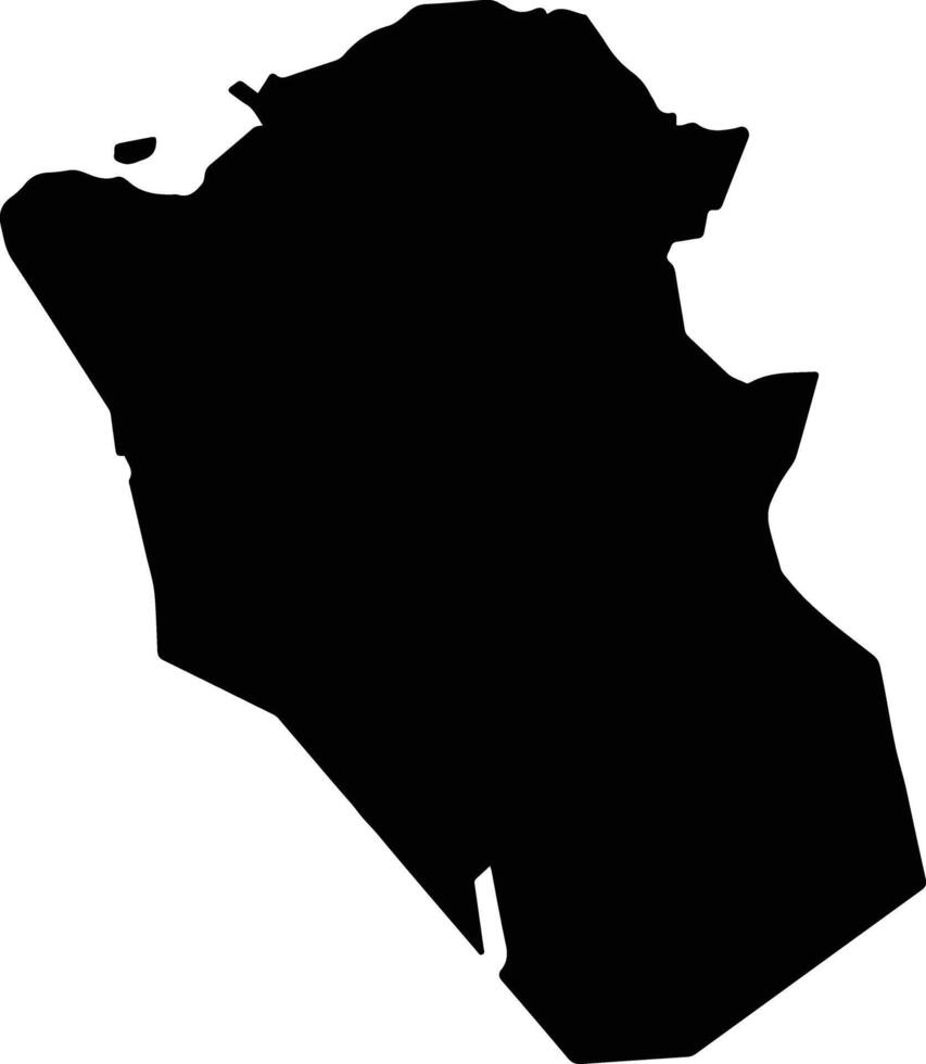 Mvita Kenya silhouette map vector