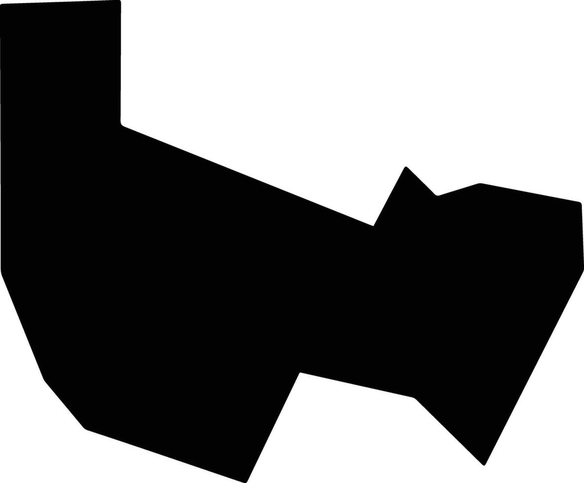 Mvurwi Zimbabwe silhouette map vector