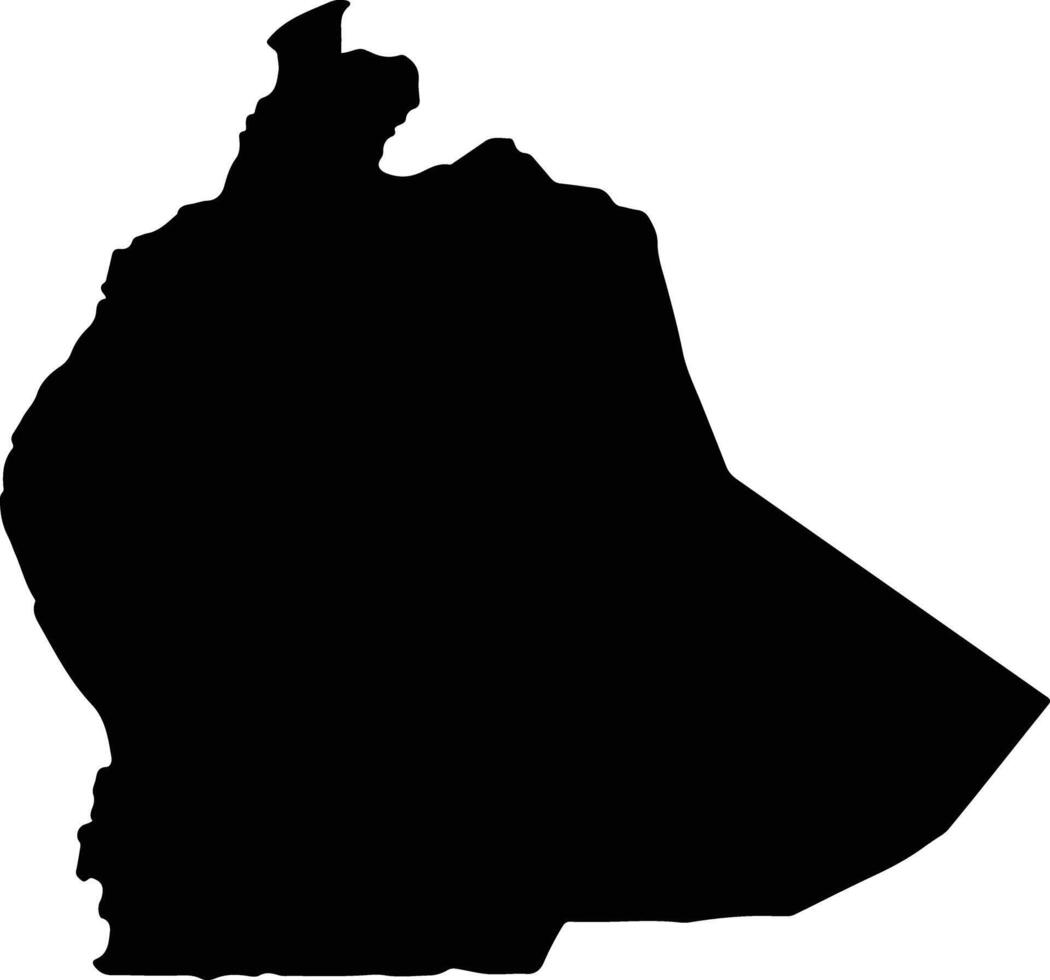 Mwanga Tanzania silhouette map vector