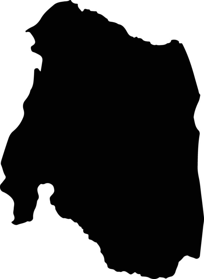 Mwansabombwe Zambia silhouette map vector