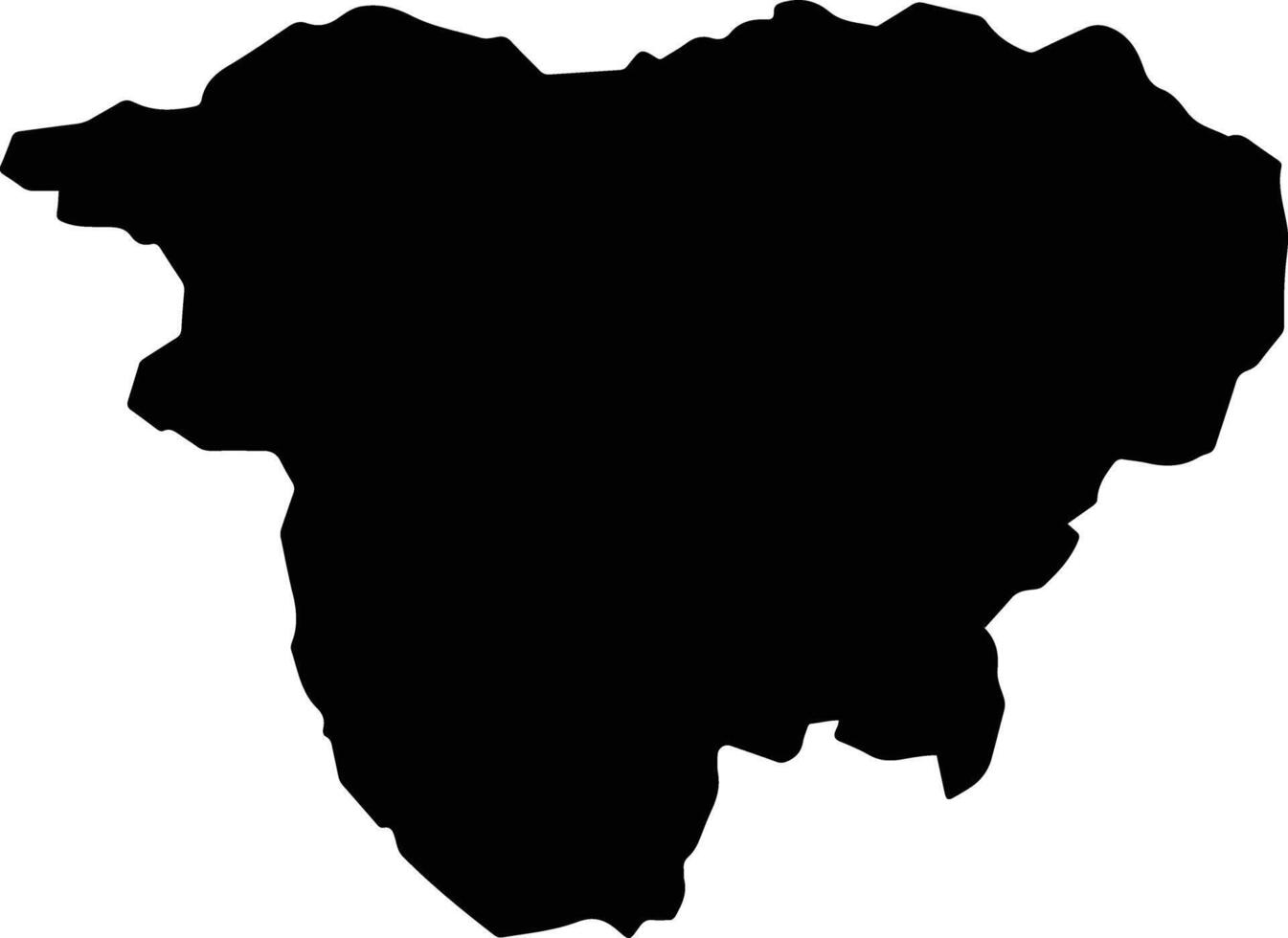 Mweka Democratic Republic silhouette map vector