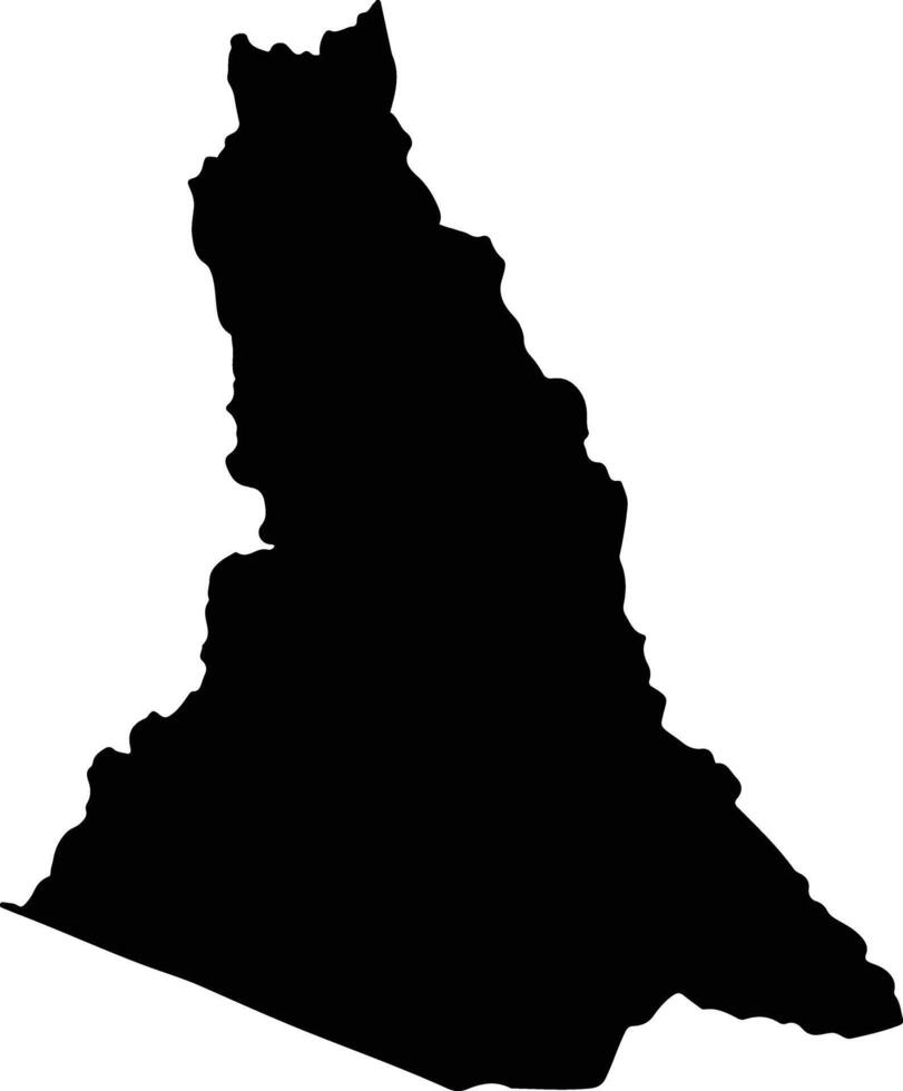 Mwanza Malawi silhouette map vector