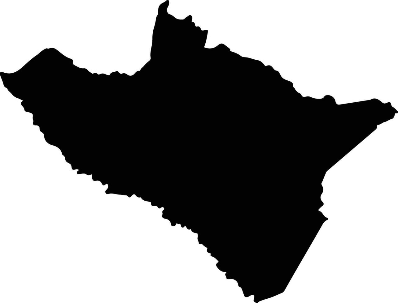 Mwenezi Zimbabwe silhouette map vector