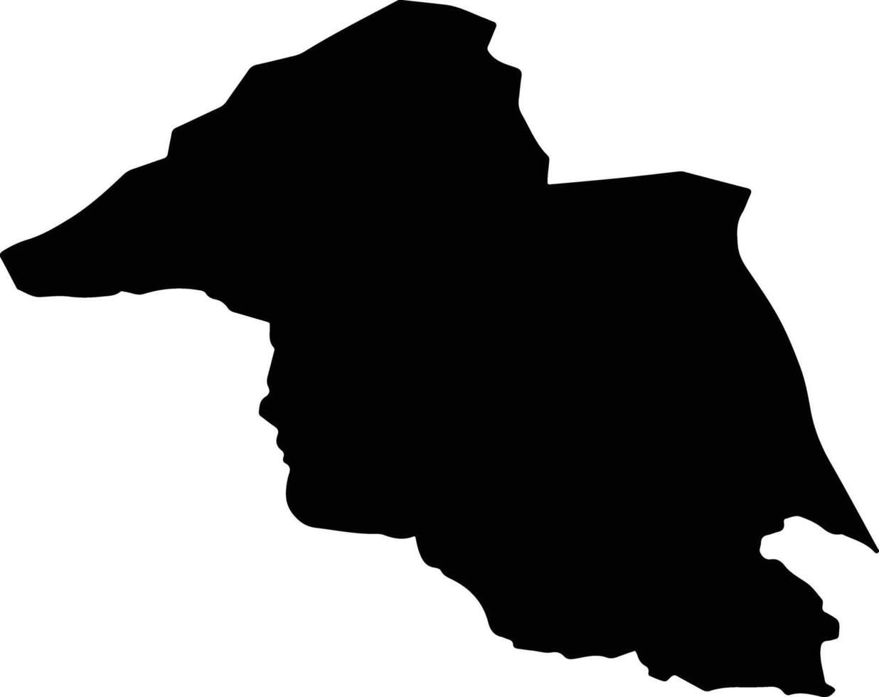 Myangad Mongolia silhouette map vector