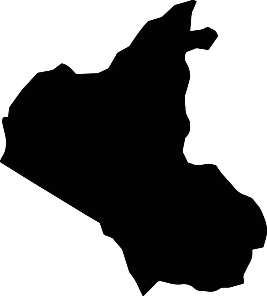 Myersville Jamaica silhouette map vector