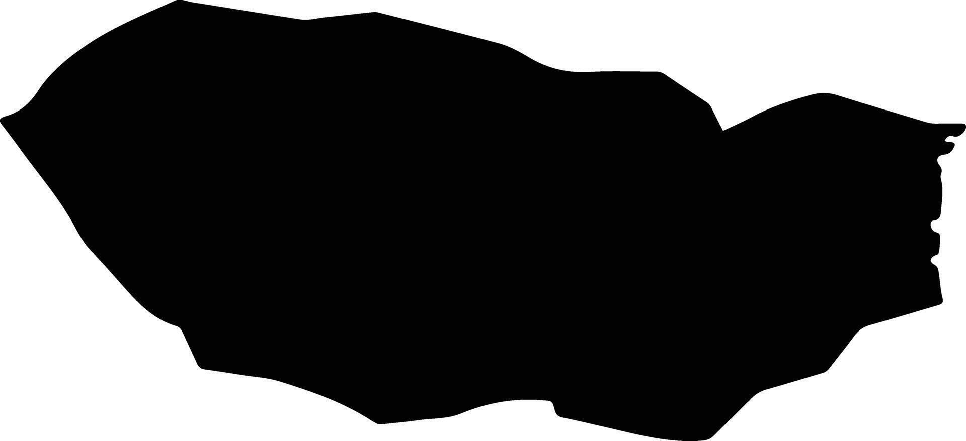 Myonggan North Korea silhouette map vector