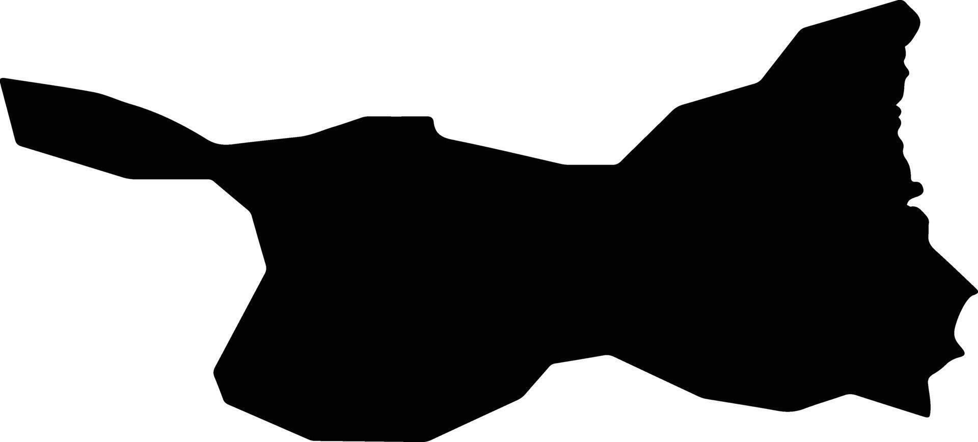 Myongchon North Korea silhouette map vector