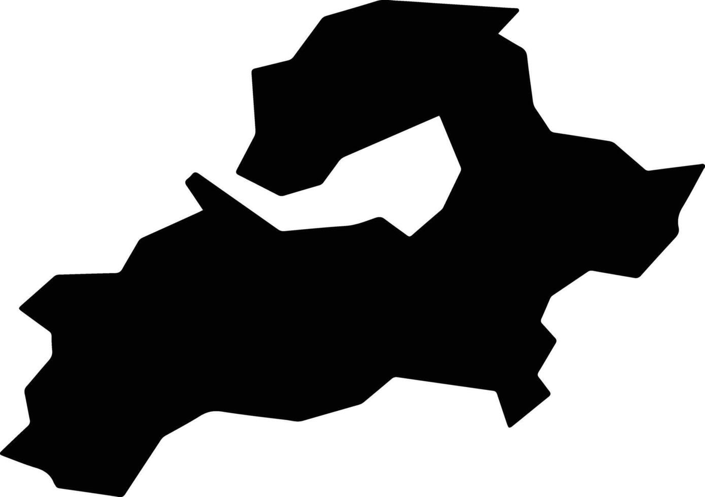 Myoko Japan silhouette map vector
