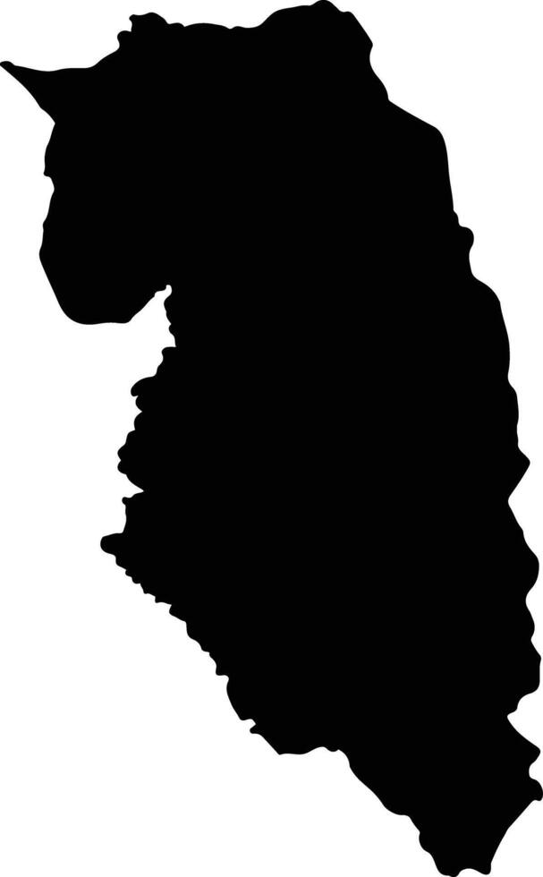 Na Chaluai Thailand silhouette map vector