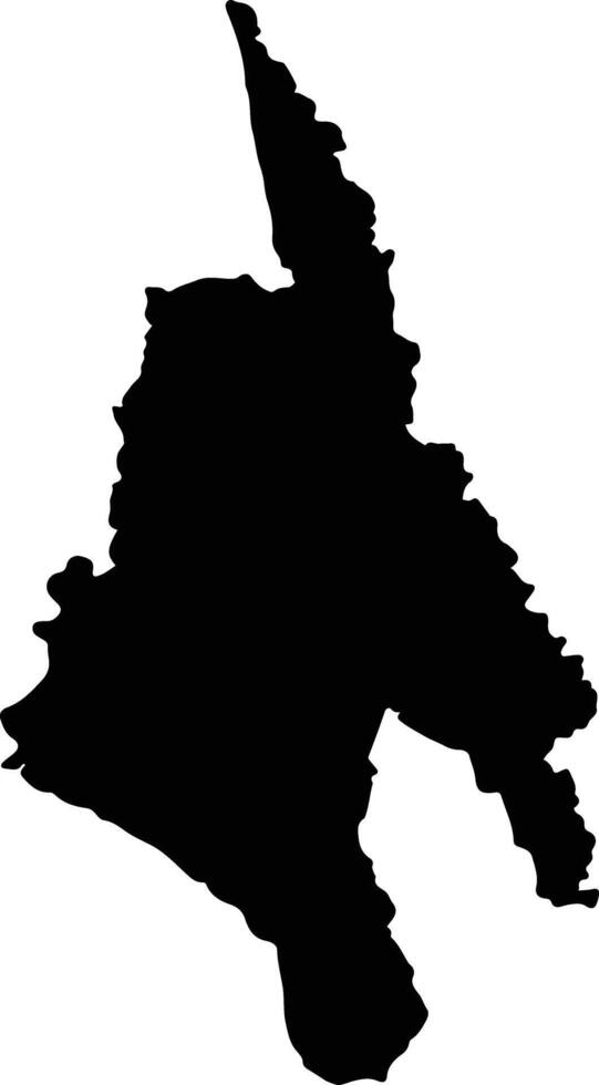Na Yai Am Thailand silhouette map vector
