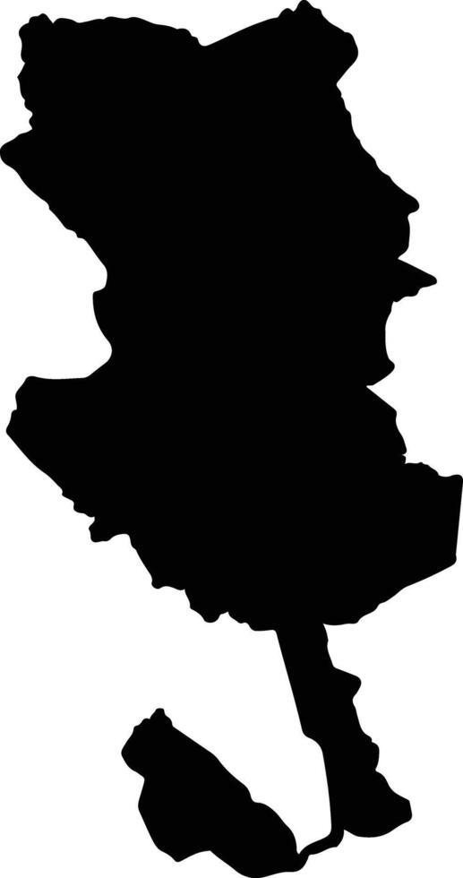 Na Wang Thailand silhouette map vector