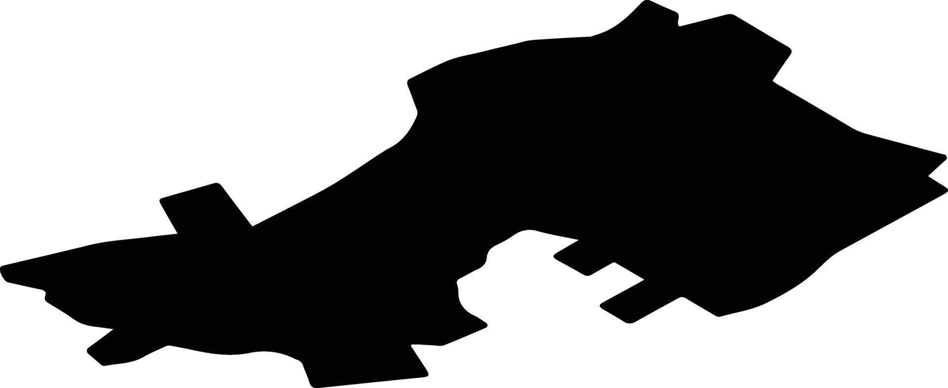 Naberezhnye Chelny Russia silhouette map vector