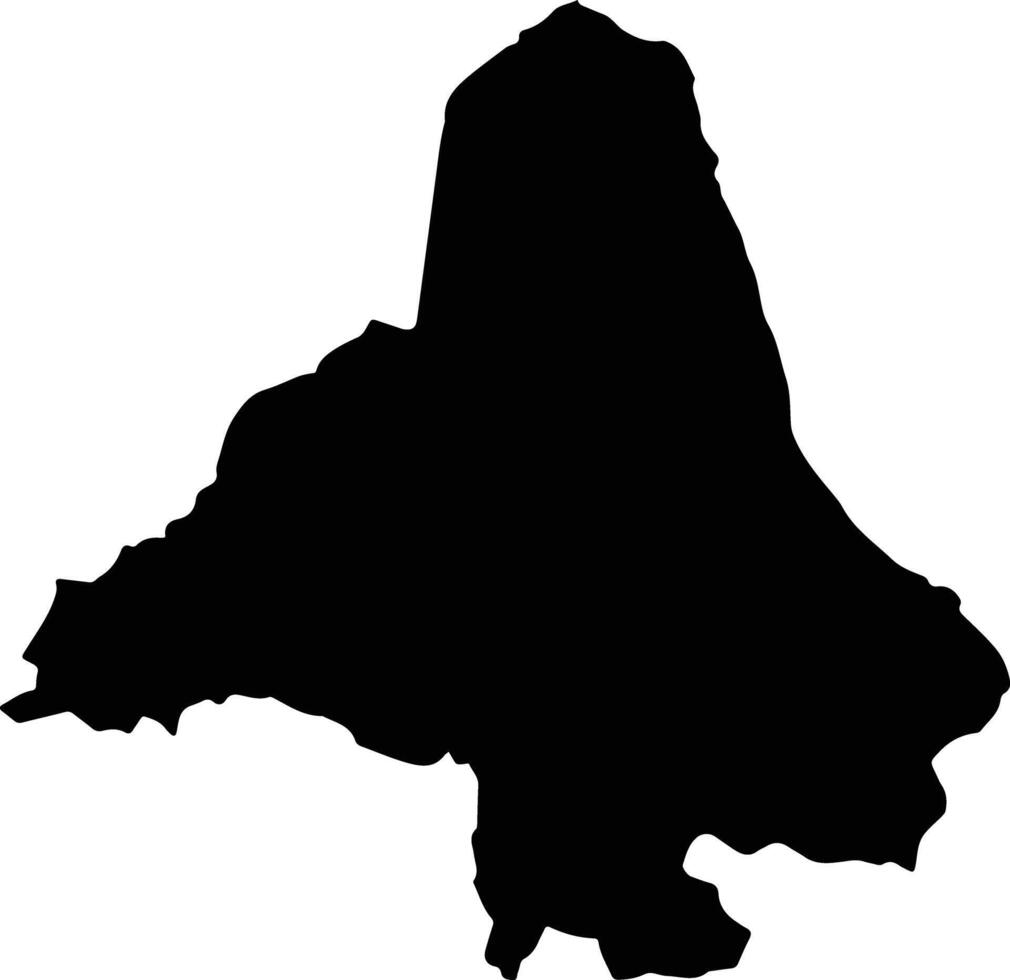 Nabdam Ghana silhouette map vector